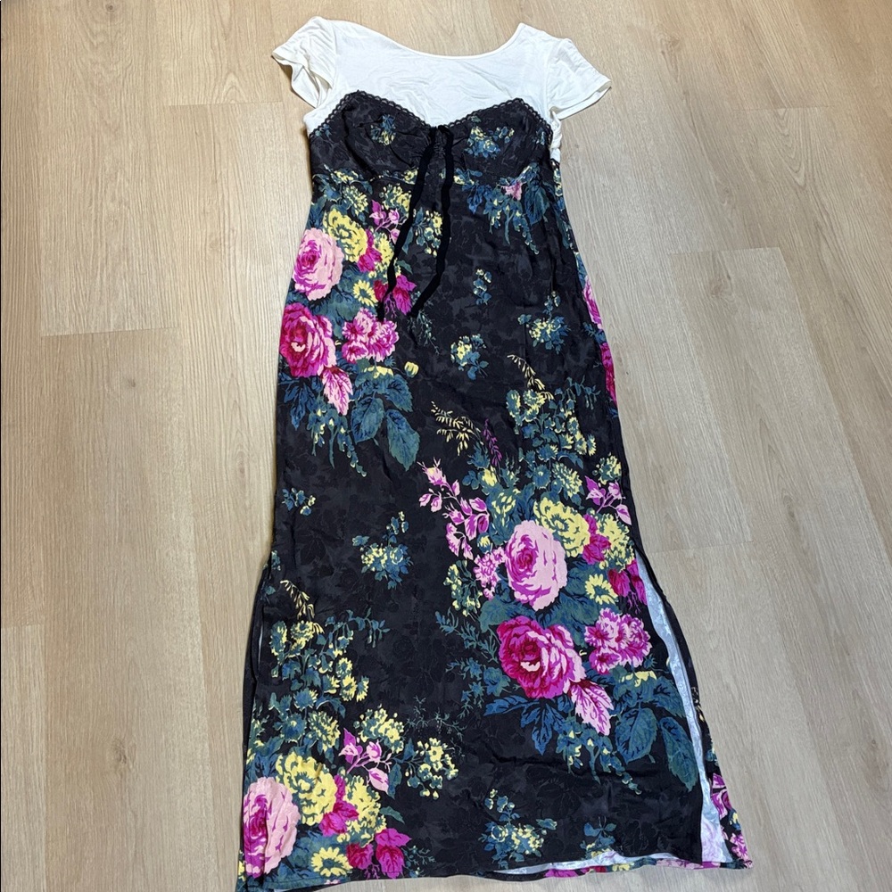 NWT By Anthropologie Twofer Midi Slip Dress size Large 90s Vintage Style - Picture 7 of 13